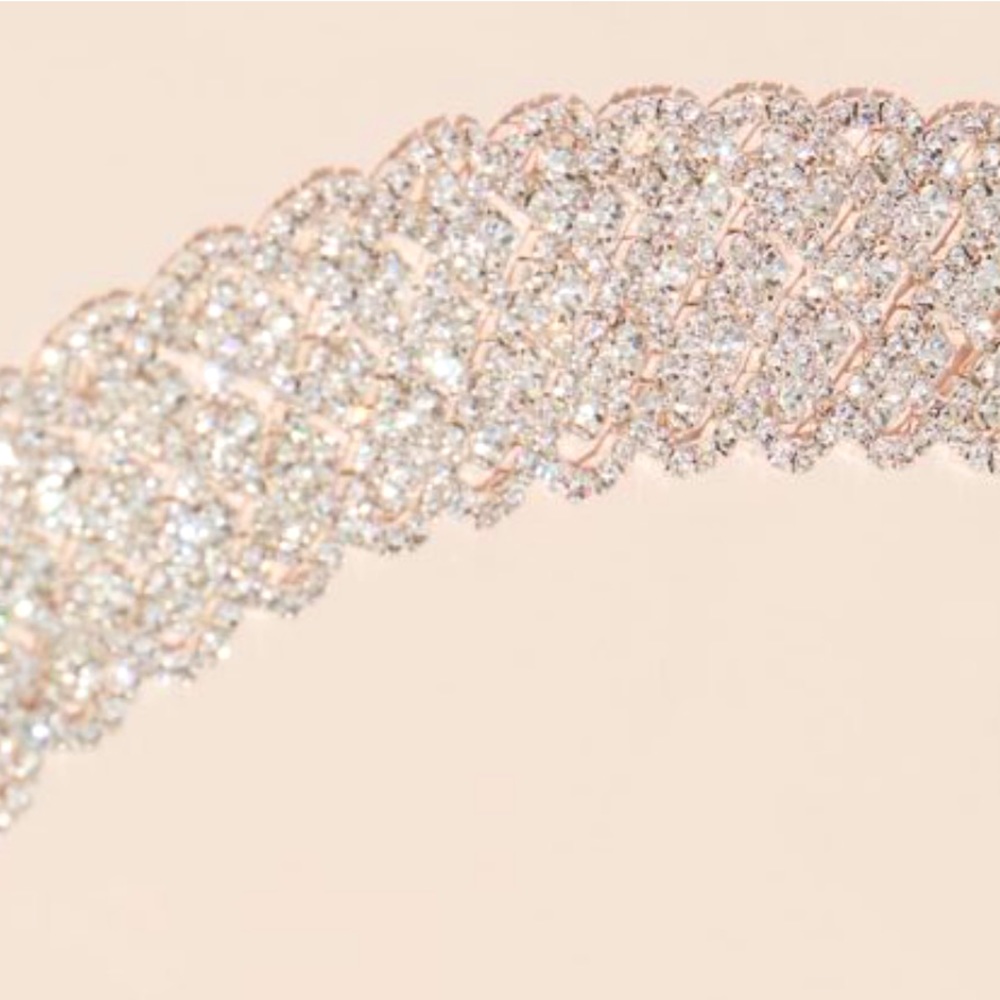 Princess-Cut Crystals w/Pave Grosgrain Dress Sash (David’s Bridal)
